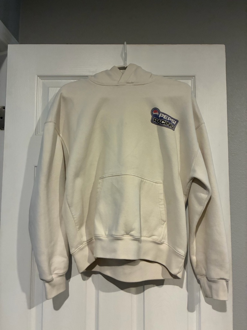 Cream Pepsi/Nascar Hoodie - Men’s Pullover Sweatshirt